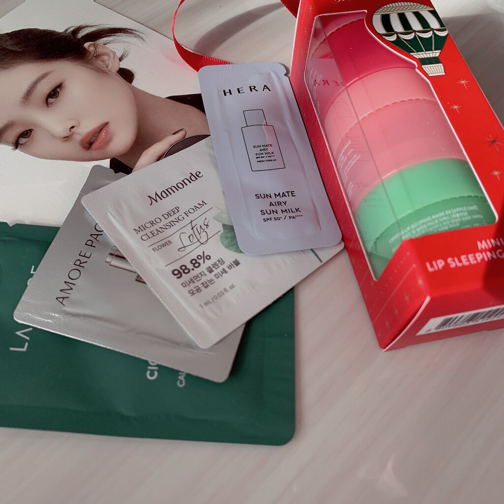 【2020ホリデーエディション】ミニ リップスリーピングマスク3種セット/LANEIGE/リップケアを使ったクチコミ（2枚目）
