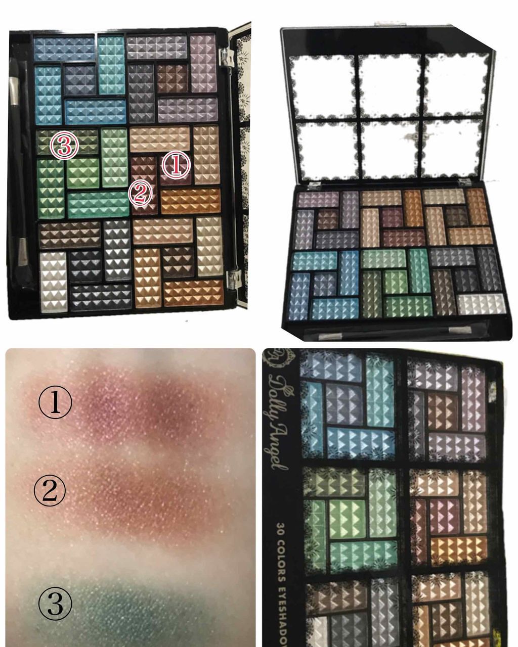 30COLORSEYESHADOWPALETTE/Dolly Angel/アイシャドウパレットを使ったクチコミ(1枚目)