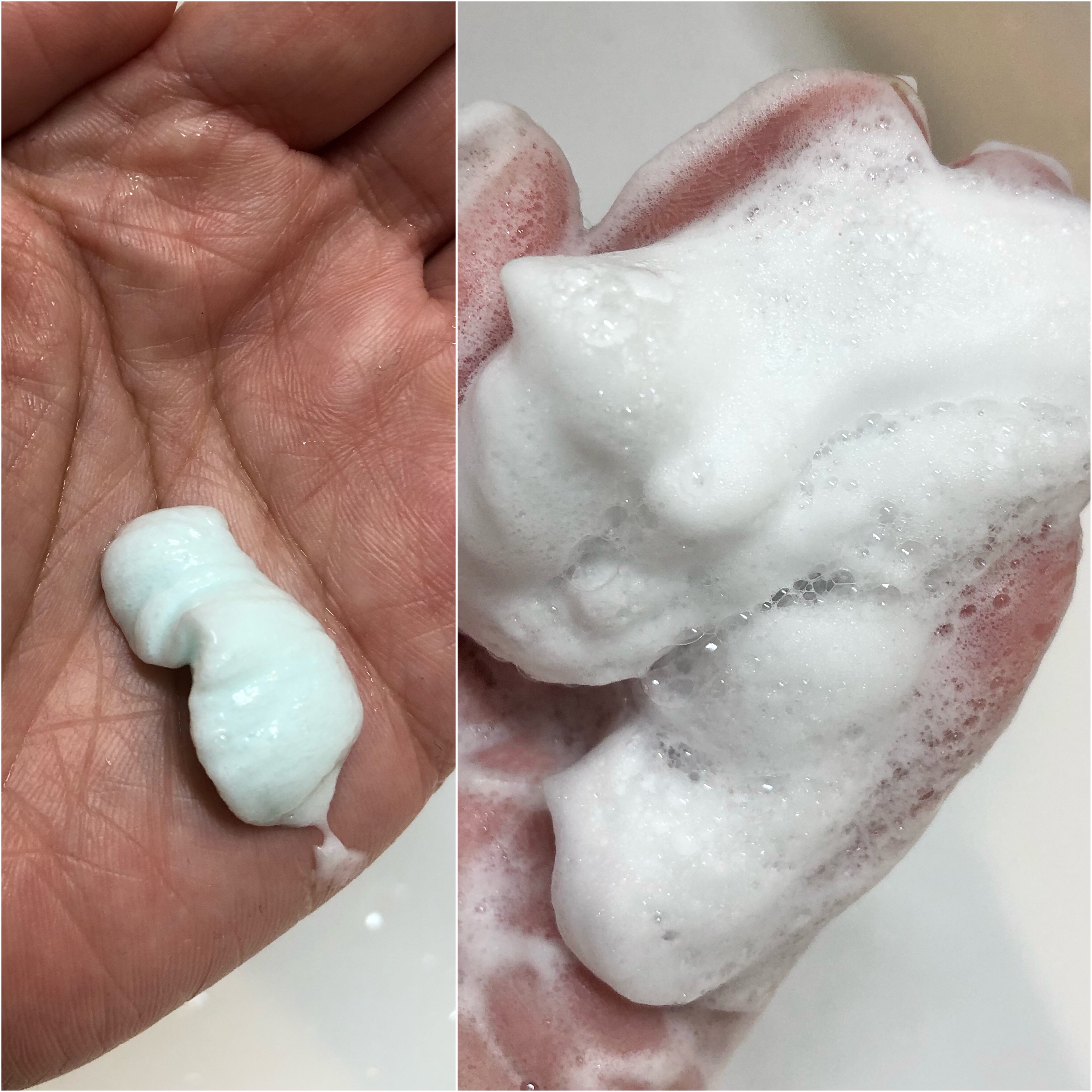 グリーンカーミングブルーレーションクリーンディープクレンザー/obsero/洗顔フォームを使ったクチコミ（3枚目）