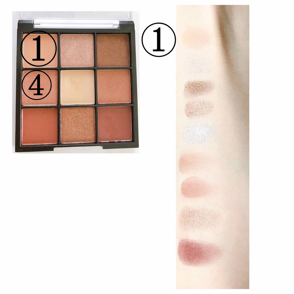 UR GLAM　BLOOMING EYE COLOR PALETTE/U R GLAM/アイシャドウパレットを使ったクチコミ（2枚目）