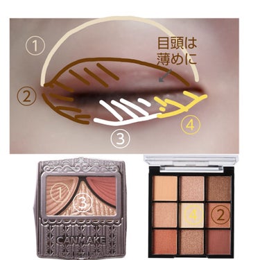 UR GLAM　BLOOMING EYE COLOR PALETTE/U R GLAM/パウダーアイシャドウを使ったクチコミ（3枚目）