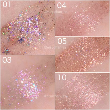 グリッタープリズム リキッド/MISSHA/グリッターを使ったクチコミ(4枚目)