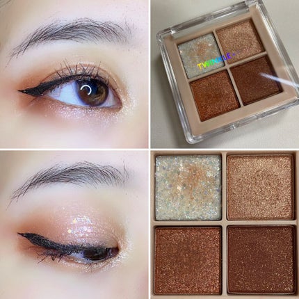 TWINKLE POP Pearl Flex Glitter Eye Palette/CLIO/アイシャドウパレットを使ったクチコミ(1枚目)