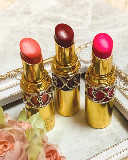 ルージュ ヴォリュプテ シャイン/YVES SAINT LAURENT BEAUTE/口紅を使ったクチコミ(2枚目)