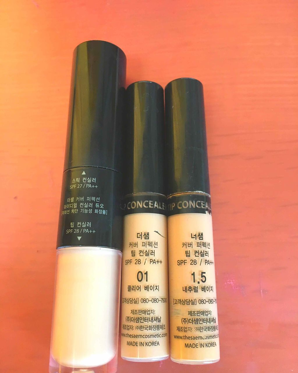 カバーパーフェクション チップコンシーラー/the SAEM/リキッドコンシーラーを使ったクチコミ（1枚目）