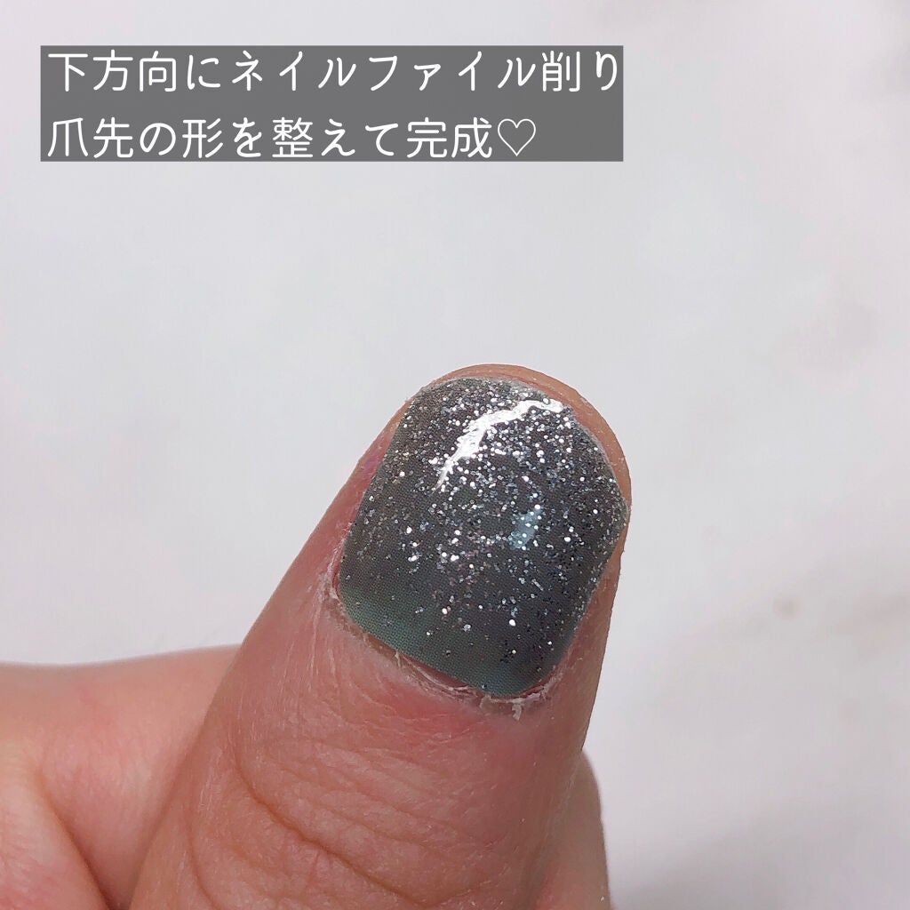 貼るジェルネイル/セリア/ネイルシールを使ったクチコミ(6枚目)