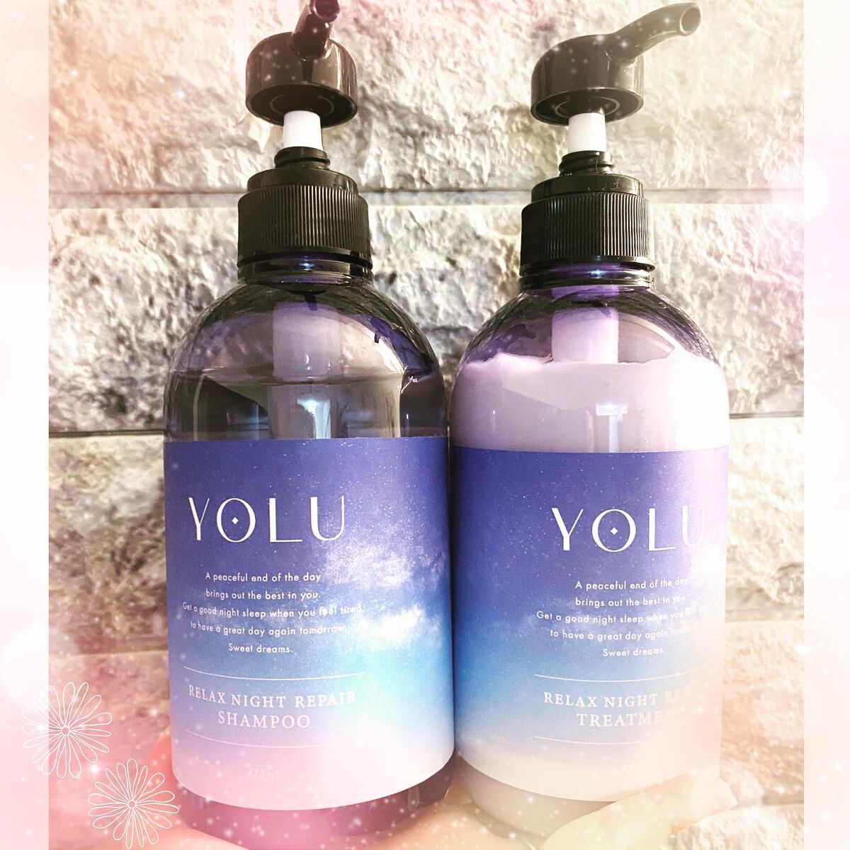 リラックスナイトリペア シャンプー／トリートメント/YOLU/市販シャンプーを使ったクチコミ（1枚目）