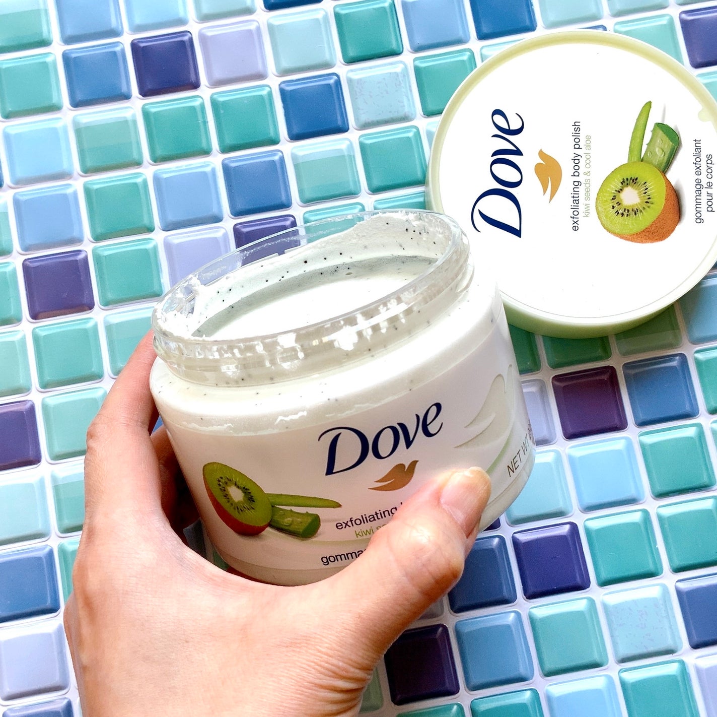 ダヴ ふわとろ クリーミースクラブ キウイ&アロエ/ダヴ/ボディスクラブを使ったクチコミ(2枚目)