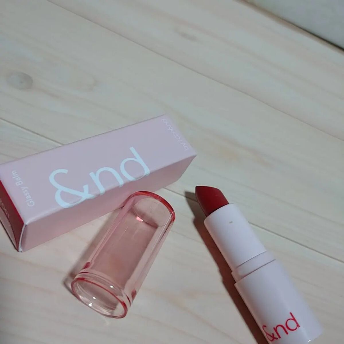 アンドバイロムアンド グラッシーバーム/&nd by rom&nd/口紅を使ったクチコミ（1枚目）