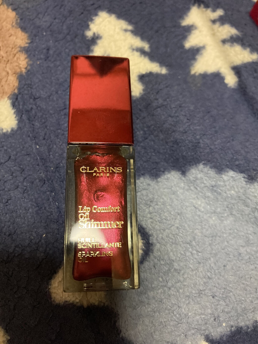 コンフォート リップオイル シマー 08 バーガンディーワイン(限定)/CLARINS/リップグロスを使ったクチコミ（1枚目）