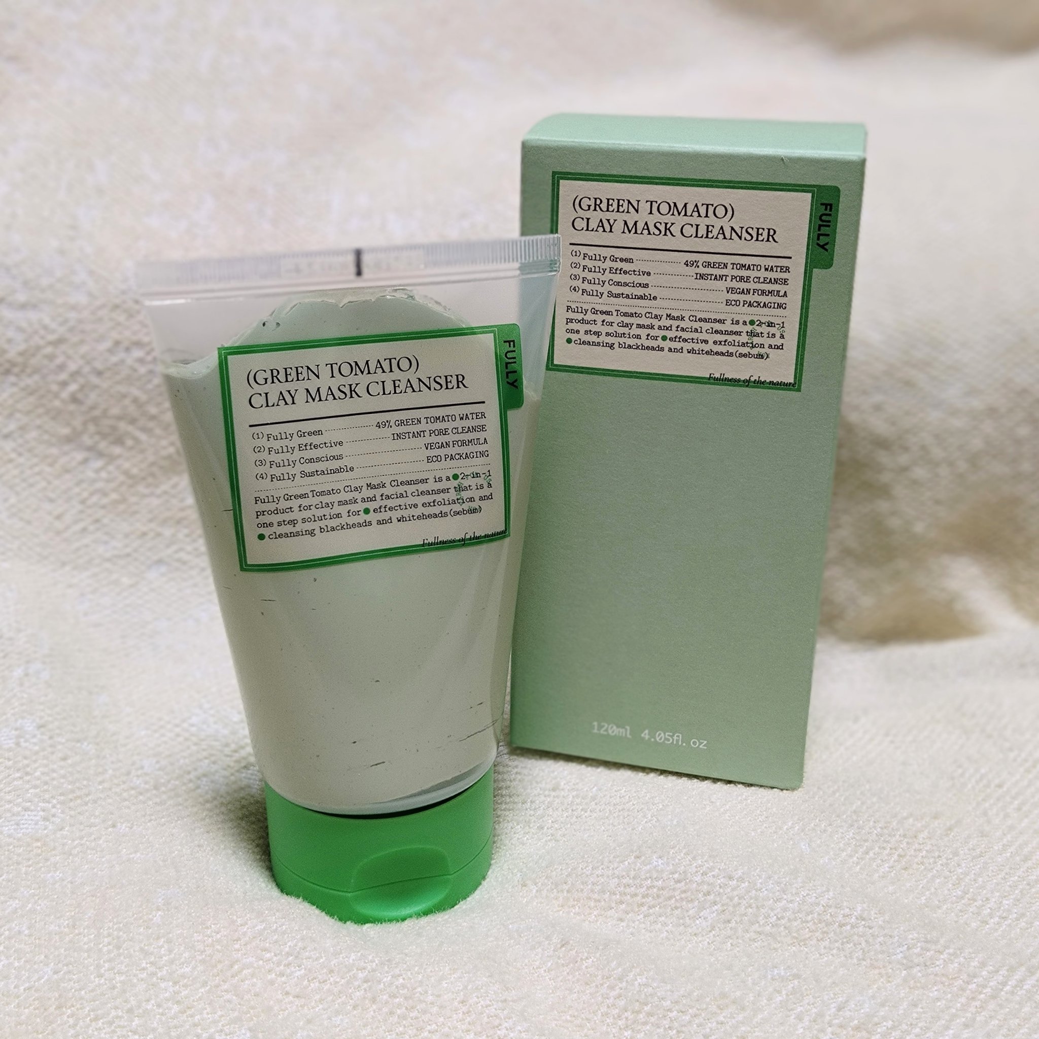 グリーントマトクレイマスククレンザー/FULLY/洗い流すパック・マスクを使ったクチコミ（2枚目）