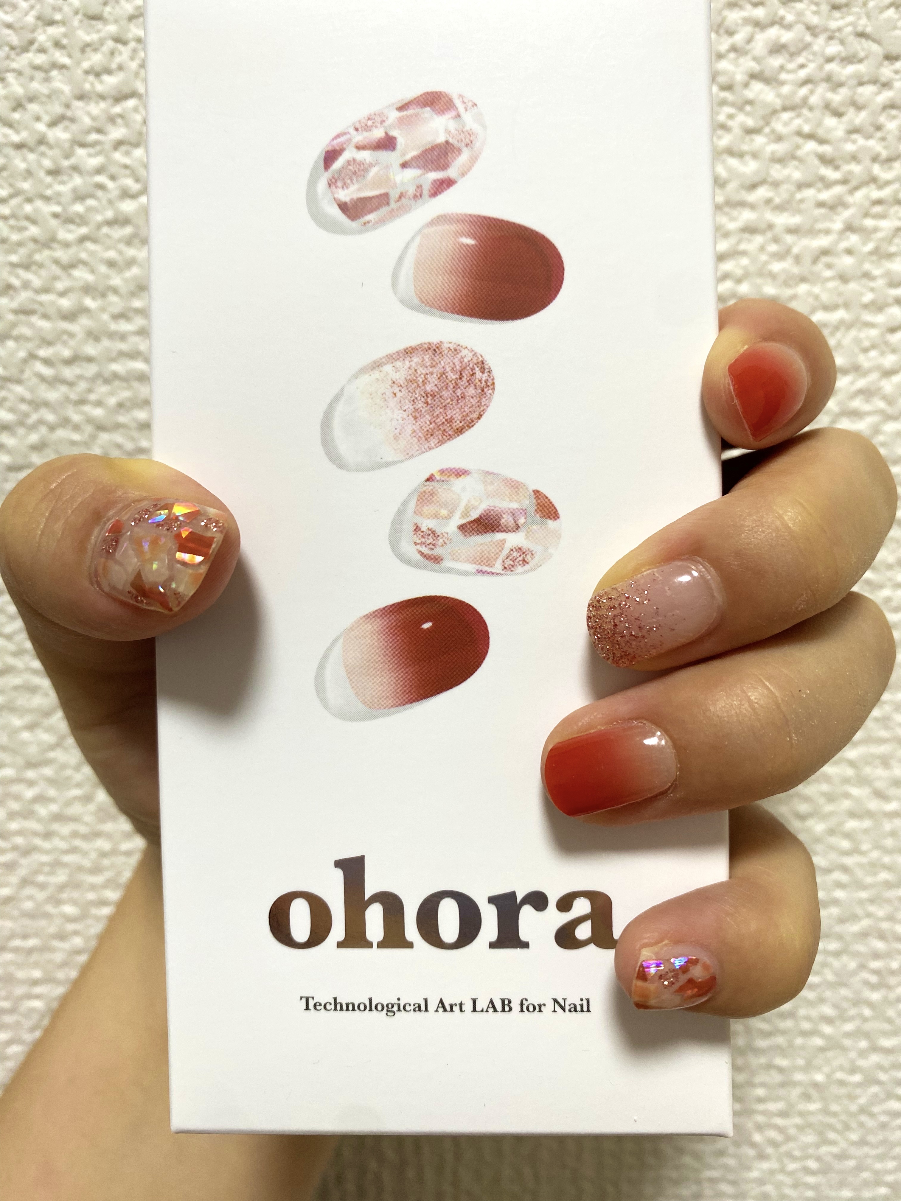 セミキュアジェルネイル（ハンド）/ohora/ネイルシールを使ったクチコミ（1枚目）