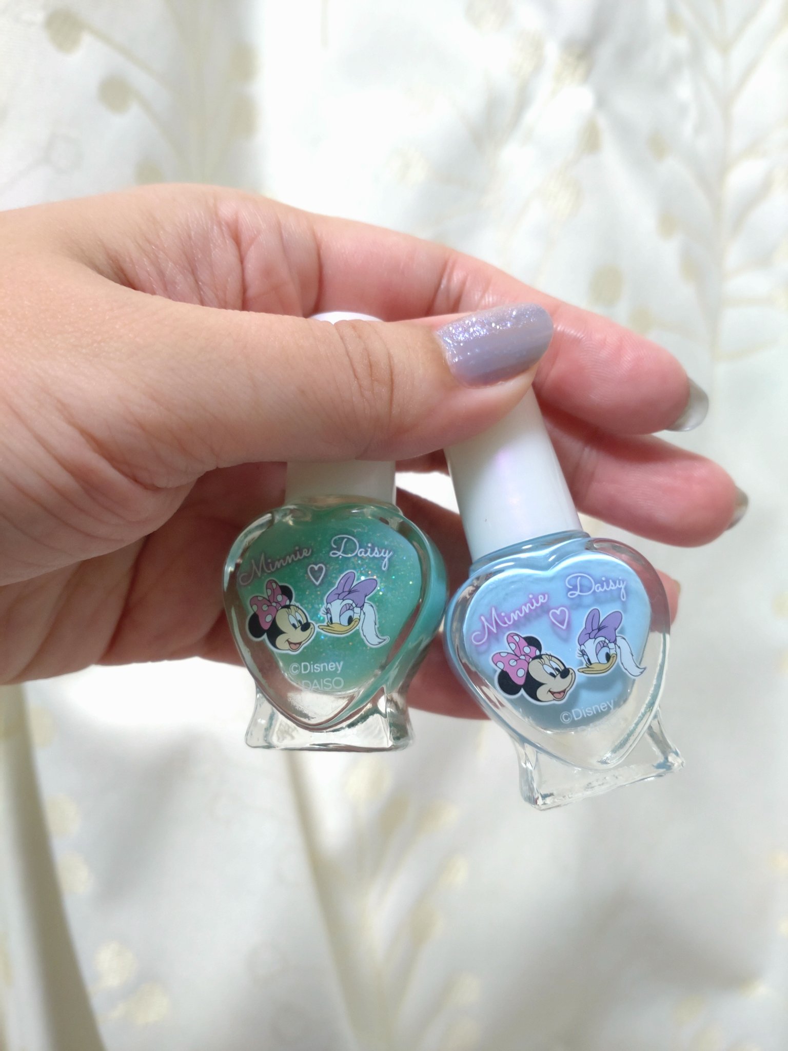 KCはがせるネイル パールブルー（ミニー）/DAISO/マニキュアを使ったクチコミ（3枚目）