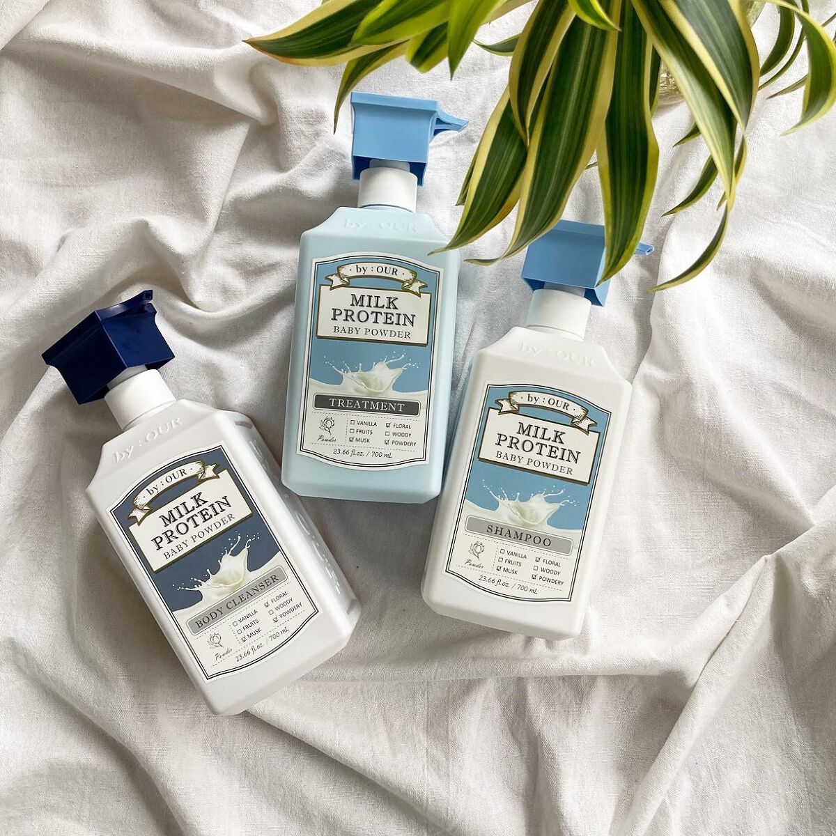 ミルクプロテイン ボディクレンザー ベビーパウダー/by : OUR/ボディソープを使ったクチコミ（1枚目）