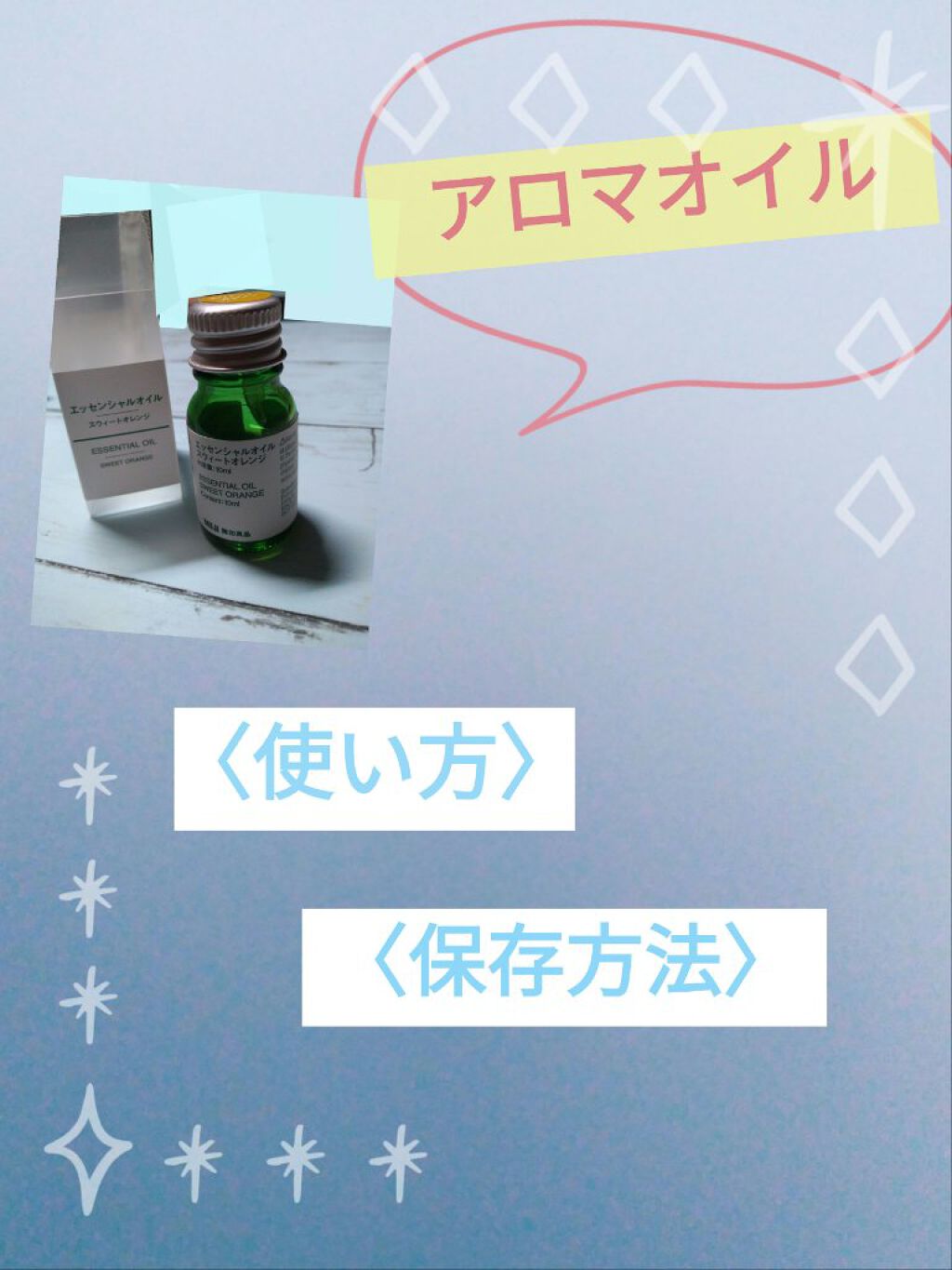 エッセンシャルオイル・スウィートオレンジ (新)/無印良品/アロマオイルを使ったクチコミ(1枚目)