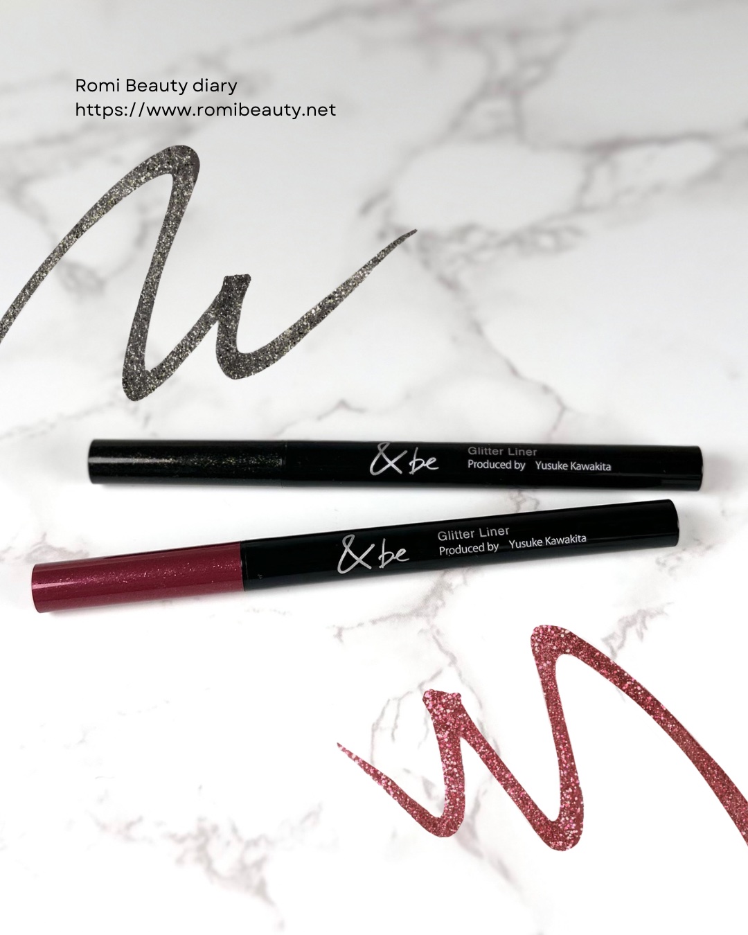 グリッター ライナー ルビーグリッター/＆be/リキッドアイライナーを使ったクチコミ（1枚目）