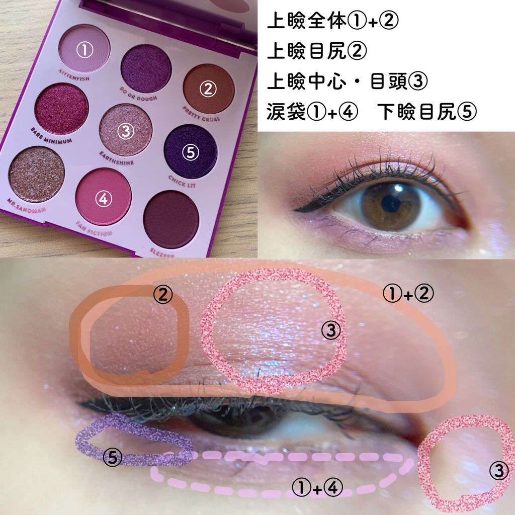 it's my pleasure/ColourPop/アイシャドウパレットを使ったクチコミ(3枚目)