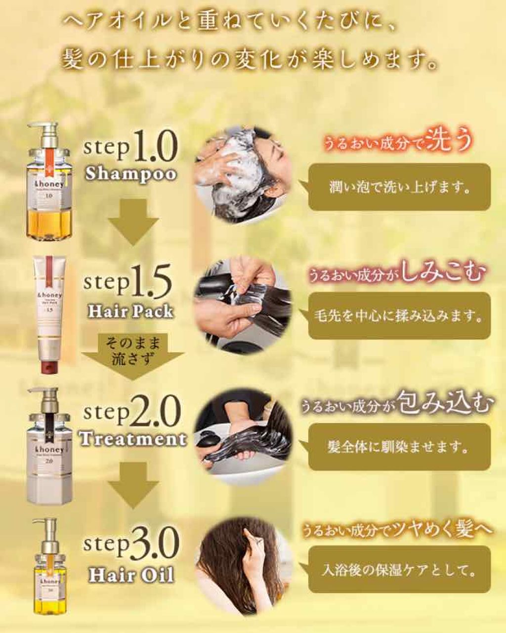 ディープモイスト ヘアオイル3.0/&honey/ヘアオイルを使ったクチコミ（3枚目）