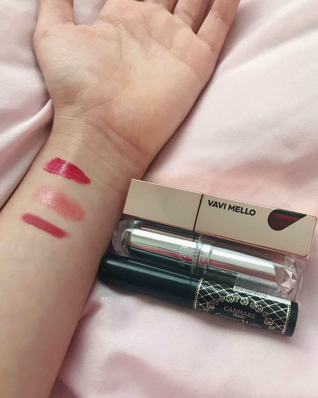 ラスティンググロスリップ/CEZANNE/口紅を使ったクチコミ（3枚目）