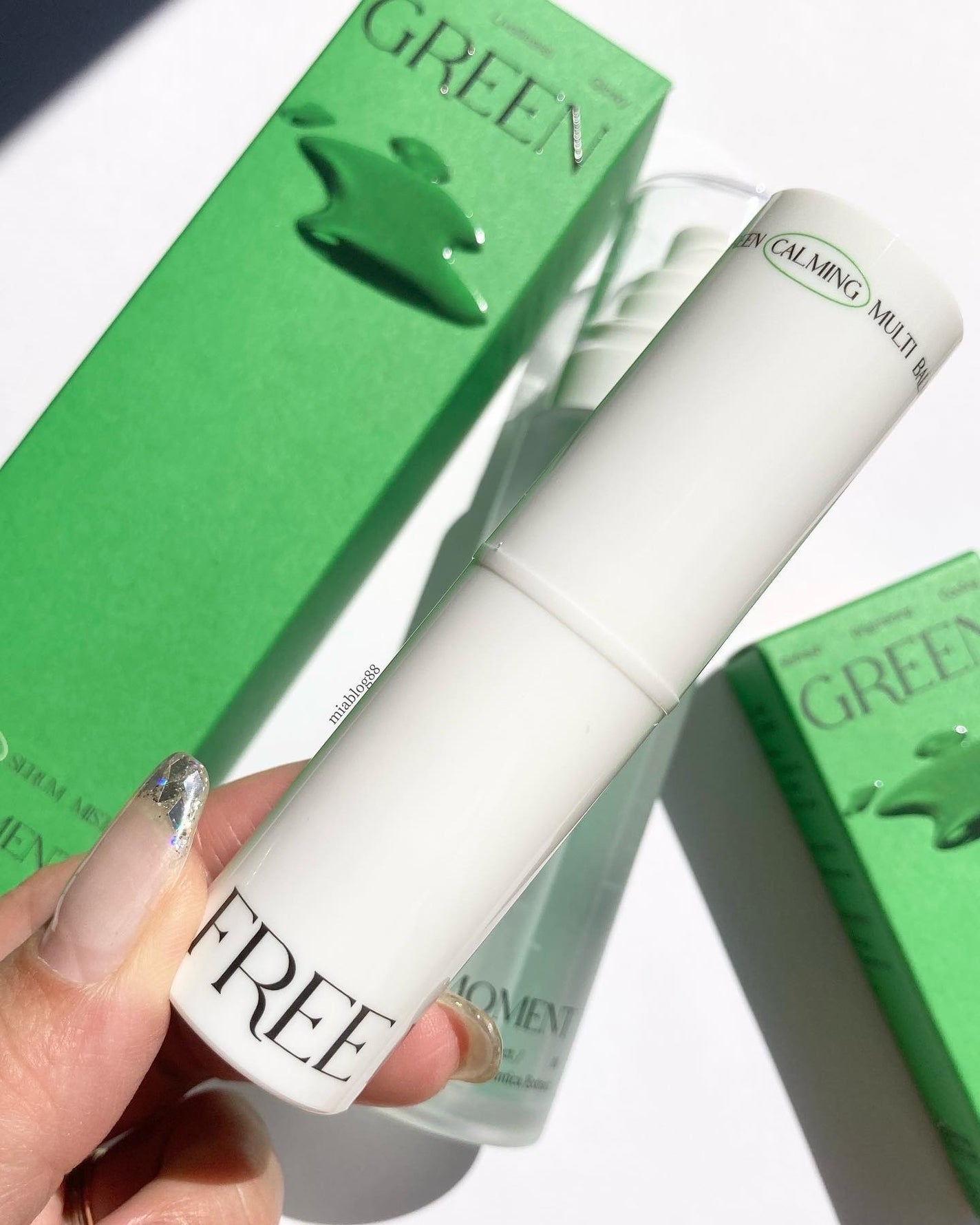 グリーン カーミングマルチバーム/Free Moment /フェイスバームを使ったクチコミ(1枚目)