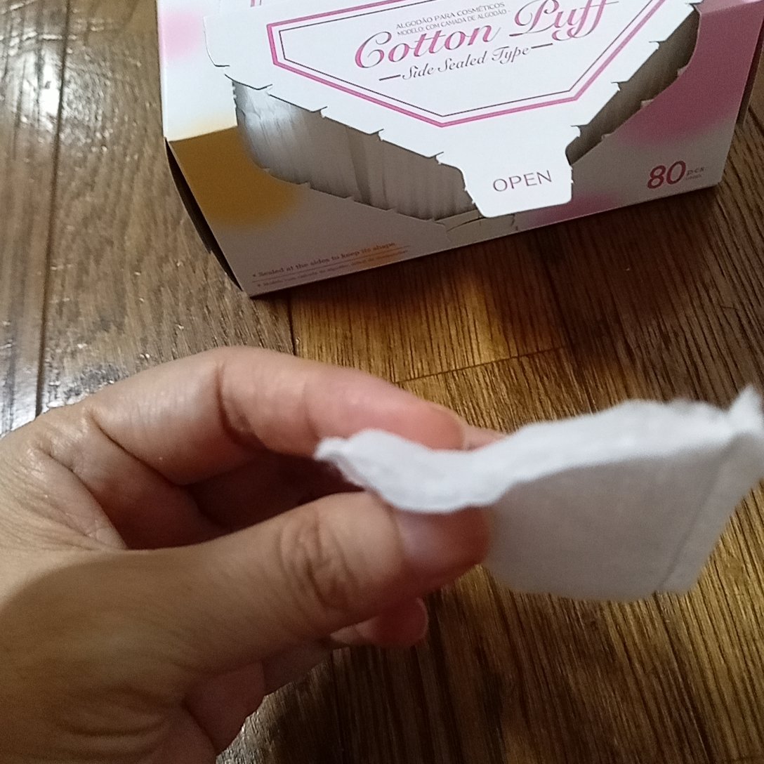 コットンパフ サイドシールタイプ/DAISO/その他を使ったクチコミ（3枚目）