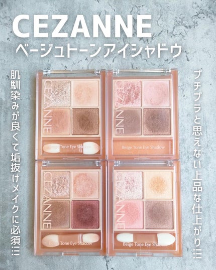 ベージュトーンアイシャドウ/CEZANNE/アイシャドウパレットを使ったクチコミ(2枚目)