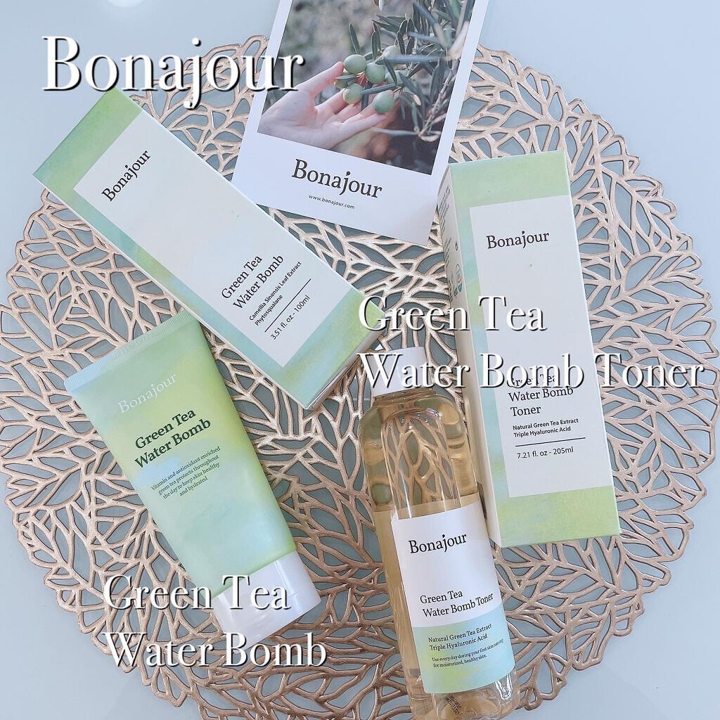 グリーンティーウォーターボム/Bonajour/フェイスクリームを使ったクチコミ(1枚目)
