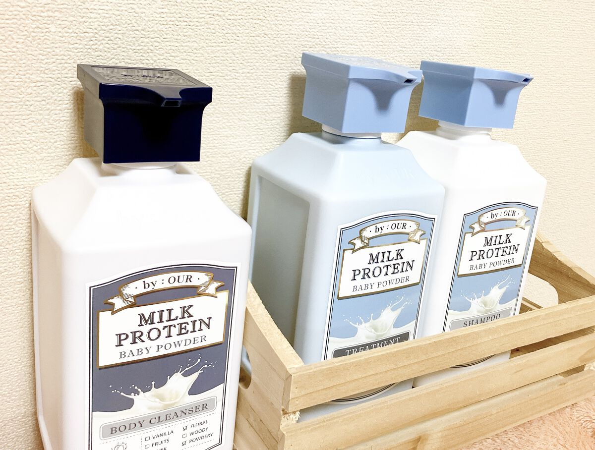 ミルクプロテイン シャンプー/ トリートメント ベビーパウダー シャンプー 700ml/by : OUR/サロンシャンプーを使ったクチコミ（1枚目）