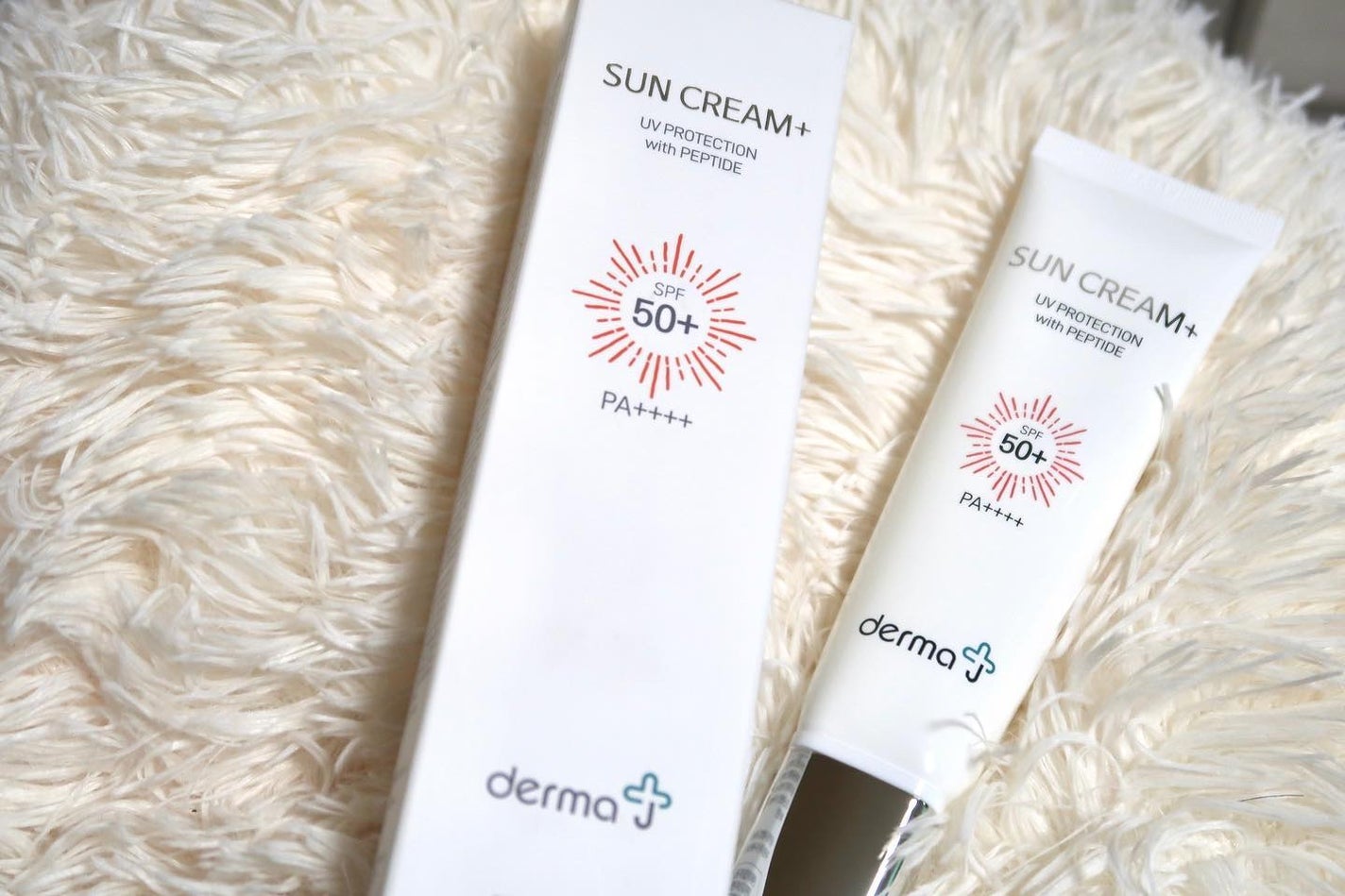 サンクリーム+/ DermaJ/日焼け止めクリームを使ったクチコミ(1枚目)