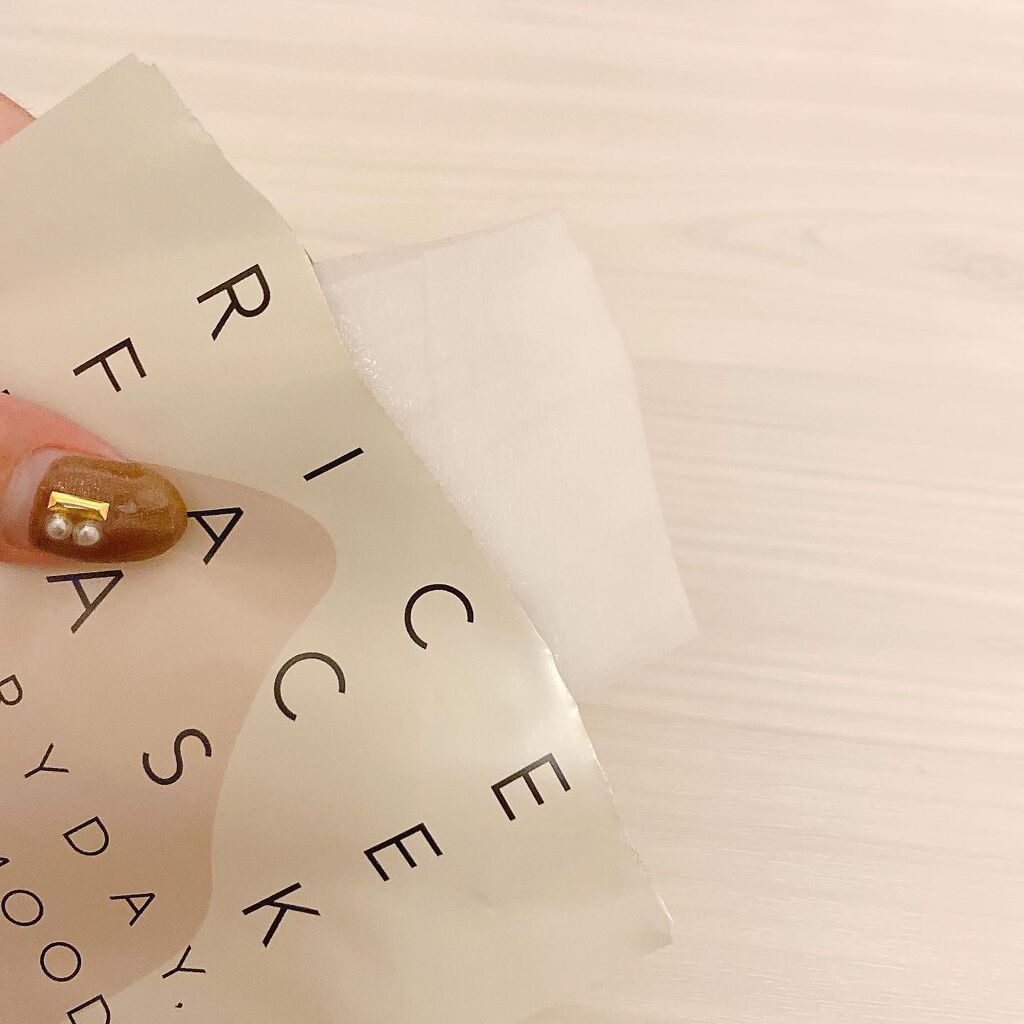 RICE FACE MASKライスバリアフェイスマスク MOISTCLEAR/KOUJIHIME/シートマスク・パックを使ったクチコミ(3枚目)