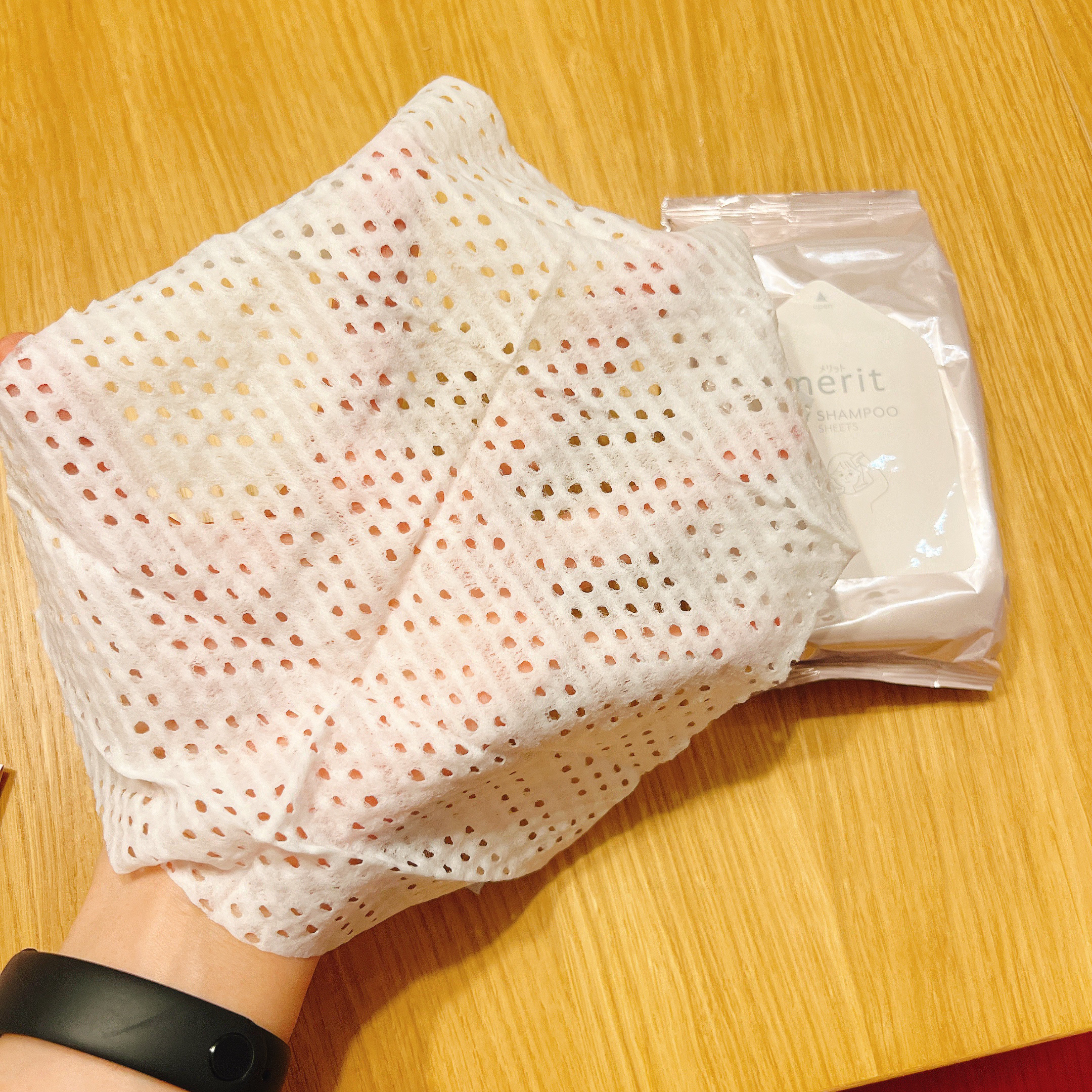 メリット ドライシャンプーシート さらっと髪まとまるタイプ/メリット/ドライシャンプーを使ったクチコミ（3枚目）