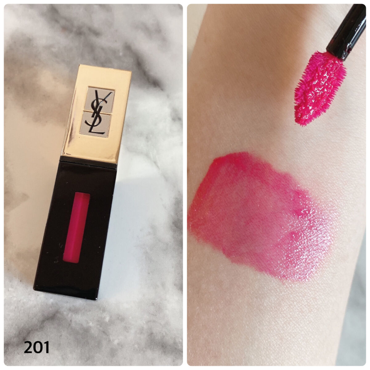 ルージュ ピュールクチュール ヴェルニ ポップウォーター/YVES SAINT LAURENT BEAUTE/口紅を使ったクチコミ（1枚目）