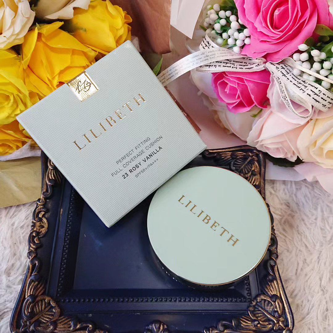 パーフェクティングフィッティング フルカバレッジクッション 23号 ロージーバニラ /LILIBETH/クッションファンデーションを使ったクチコミ（1枚目）