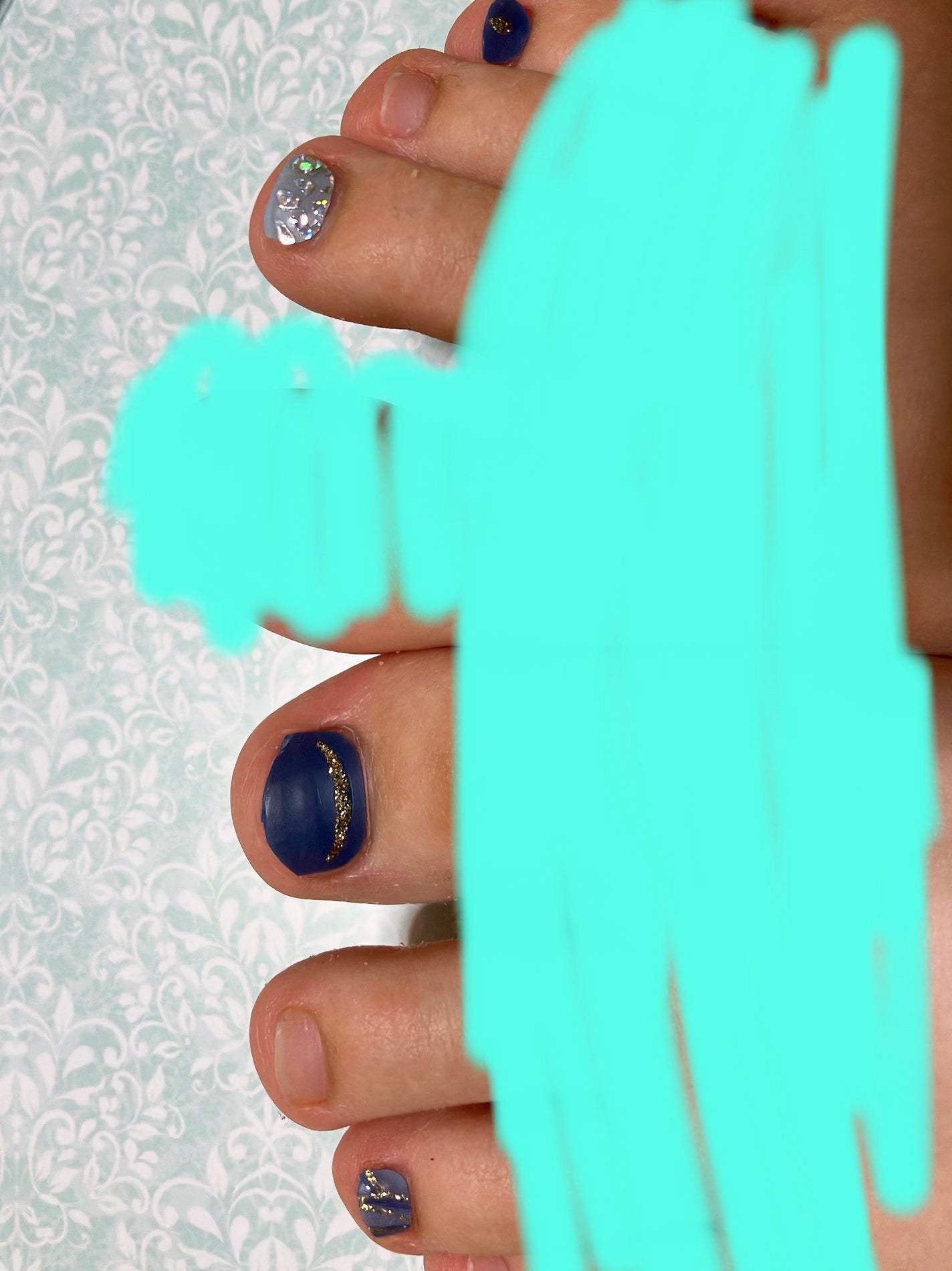 ジェル風ネイルシール/キャンドゥ/ネイルシールを使ったクチコミ(4枚目)