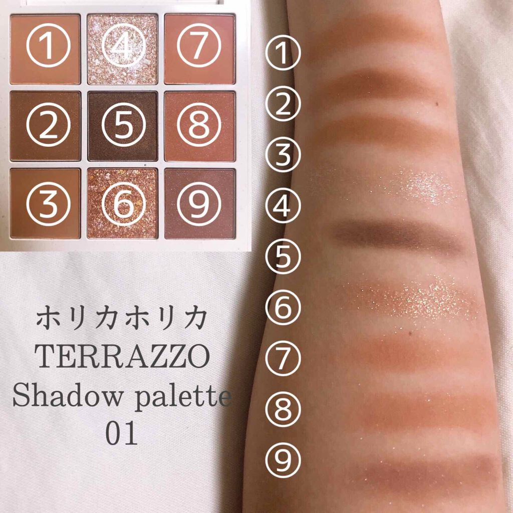 TERRAZZO Shadow palette 01/HOLIKA HOLIKA/アイシャドウパレットを使ったクチコミ（3枚目）