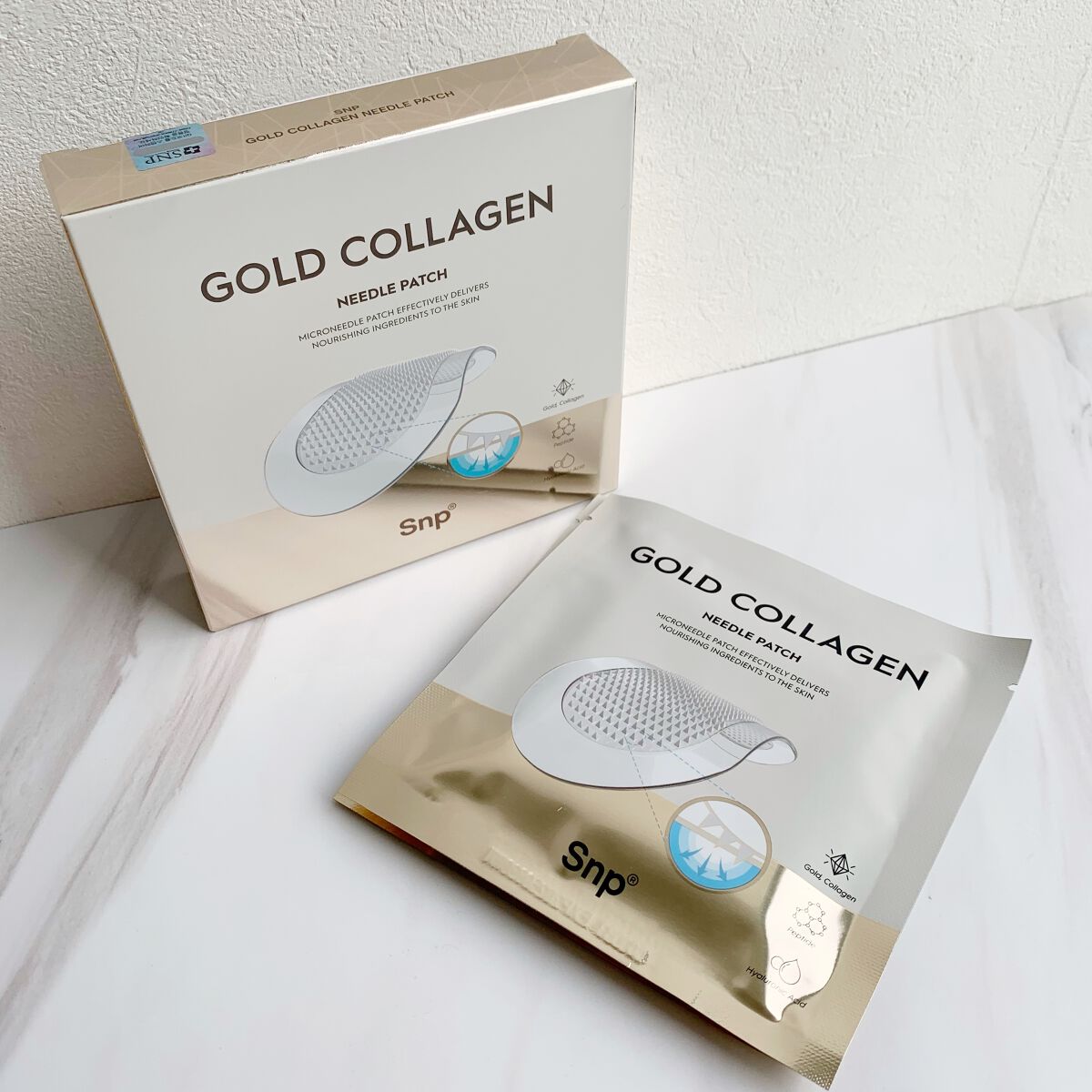 ゴールドコラーゲンニードルパッチ/SNP/アイケア・アイクリームを使ったクチコミ（1枚目）