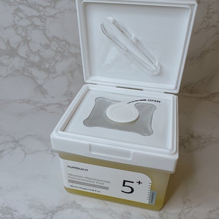 5番 白玉グルタチオンCフィルムパッド/numbuzin/トナーパッドを使ったクチコミ(3枚目)