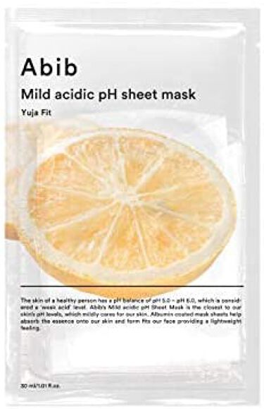 Mild acidic pH sheet mask Yuja fit Abib 