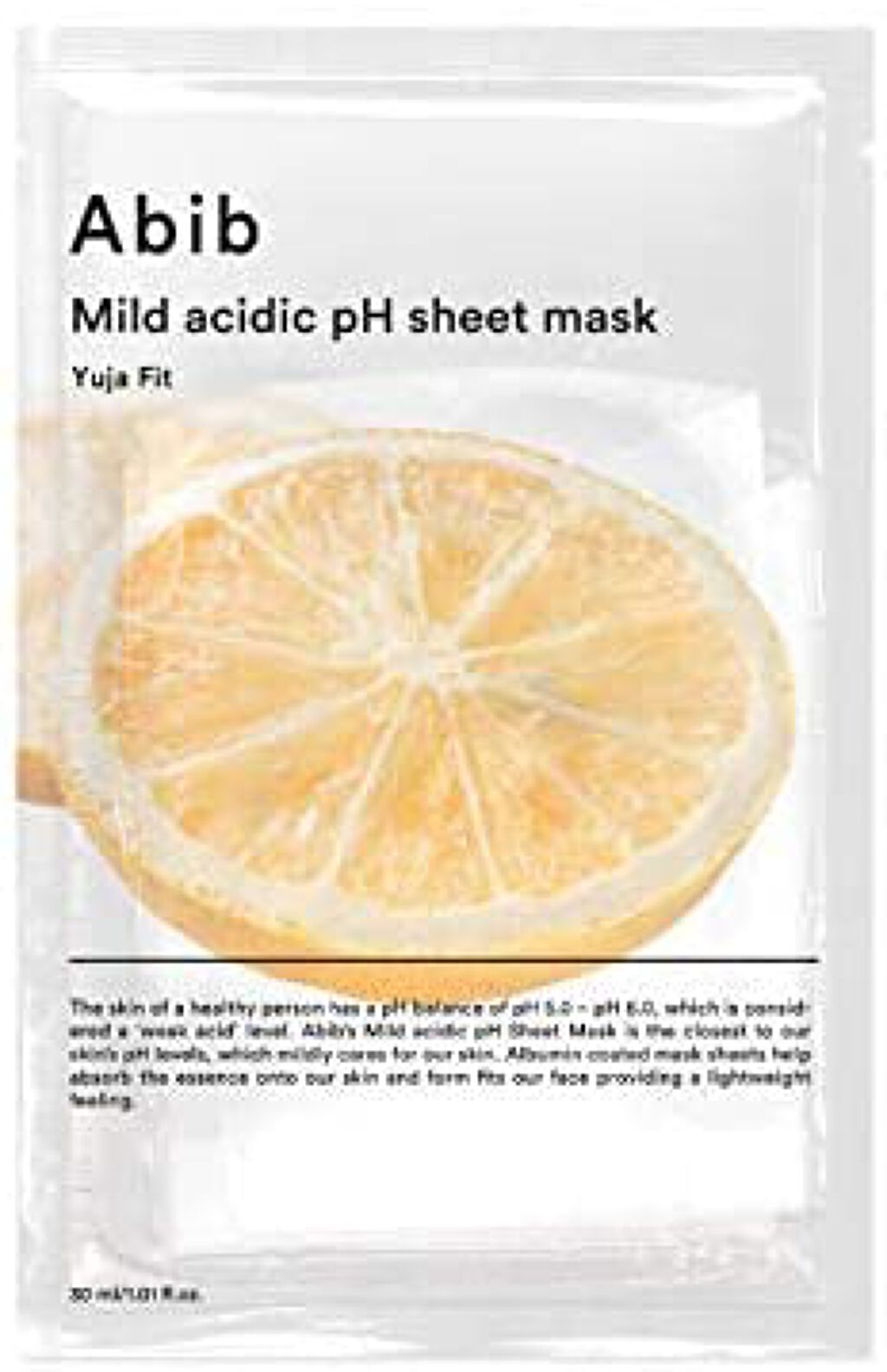 試してみた】Mild acidic pH sheet mask Yuja fit／Abib のリアルな口コミ・レビュー | LIPS