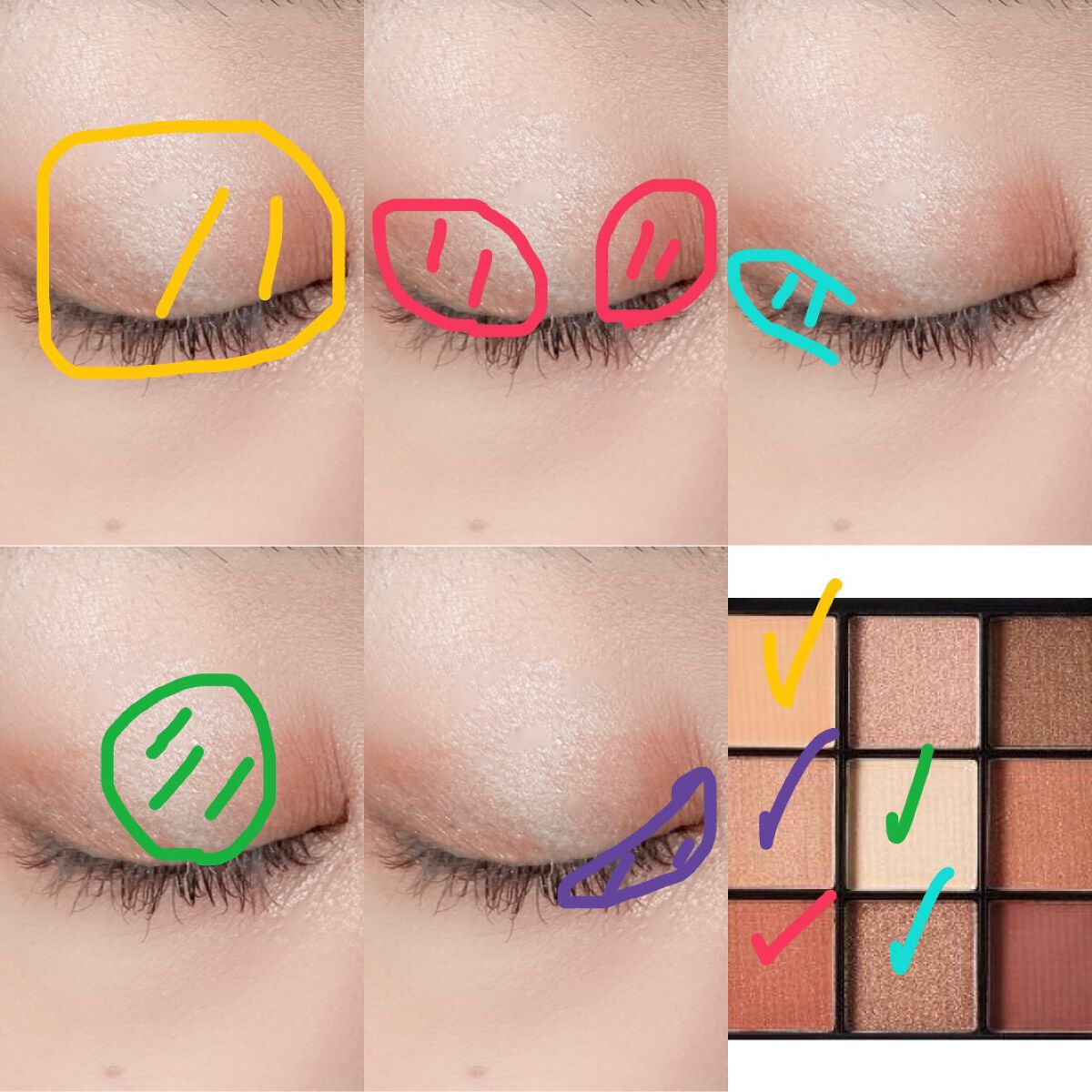 UR GLAM BLOOMING EYE COLOR PALETTE/U R GLAM/アイシャドウパレットを使ったクチコミ(2枚目)