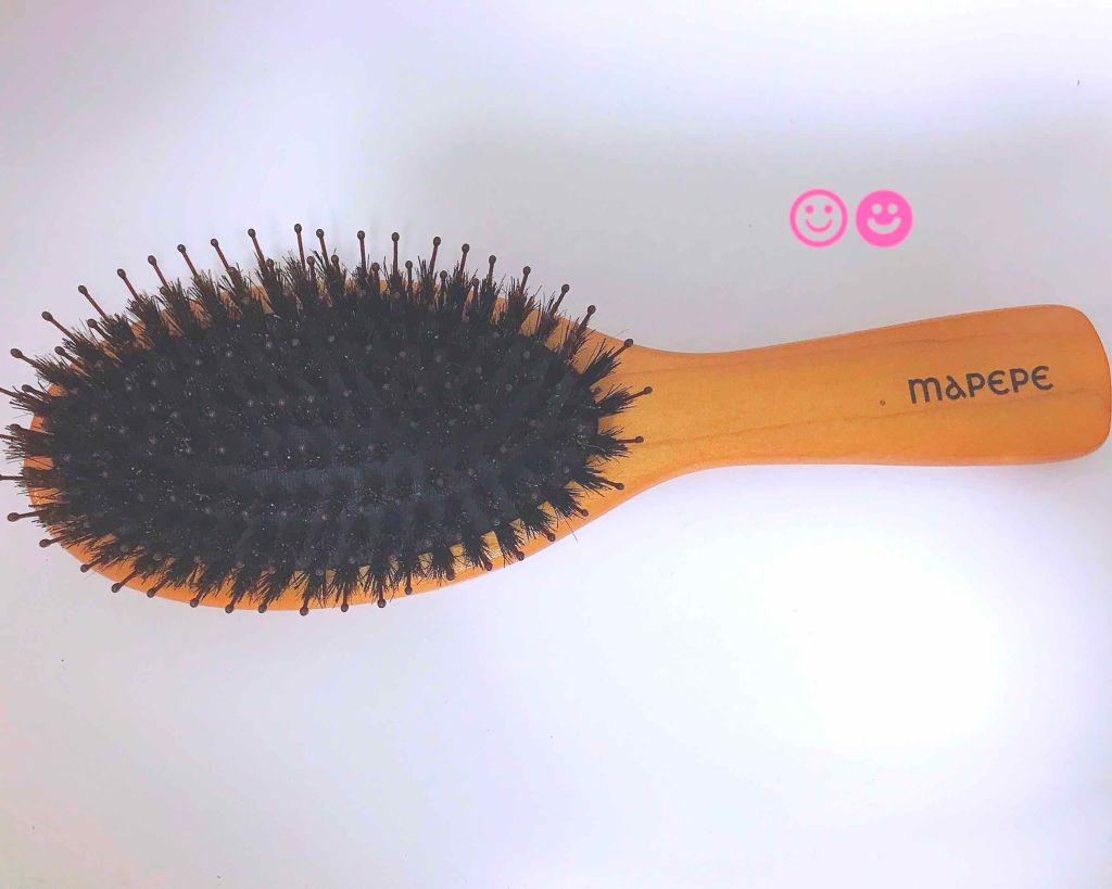 つやつや天然毛のミックスブラシ/マペペ/ヘアブラシを使ったクチコミ(1枚目)