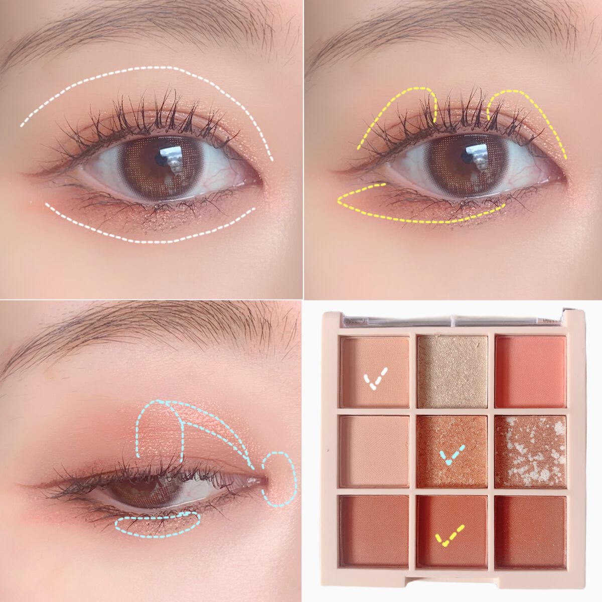 アイシャドウパレット 04 コーラルピンク/Kirei&co./アイシャドウパレットを使ったクチコミ（2枚目）