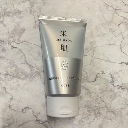 米肌 肌潤モイスチャーインWクレンズのクチコミ「ぬるんと感がだいじ❓
#米肌
#肌潤モイスチャーインwクレンズ 
わたしの大好きなINIが.....」(1枚目)