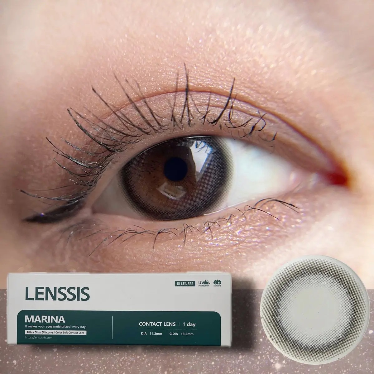 マリナシリーズ	 マリナグレー/LENSSIS/カラーコンタクトレンズを使ったクチコミ（1枚目）