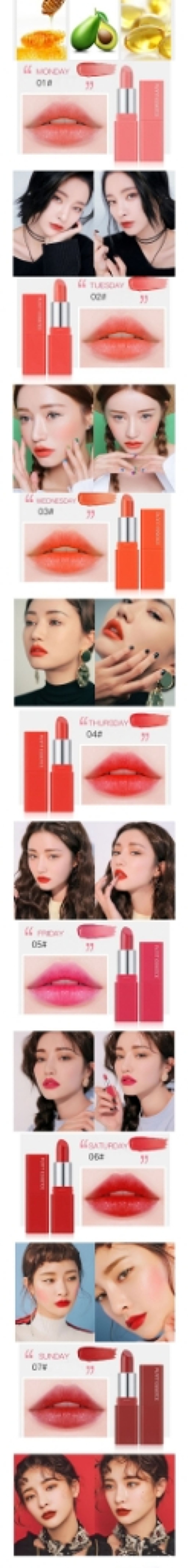 gecomo seven days plant extraction lipstik gift box/gecomo/口紅を使ったクチコミ(3枚目)