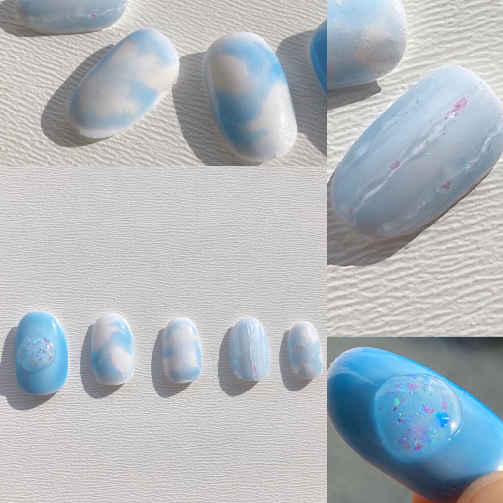 グリッター６個セット/DAISO/ネイルチップ・パーツを使ったクチコミ（2枚目）