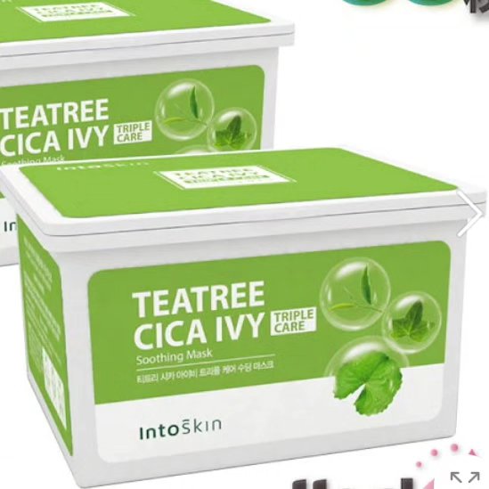 ティーツリー シカ アイビー トリプルケア スージングマスク/INTOSKIN/その他スキンケアを使ったクチコミ（3枚目）