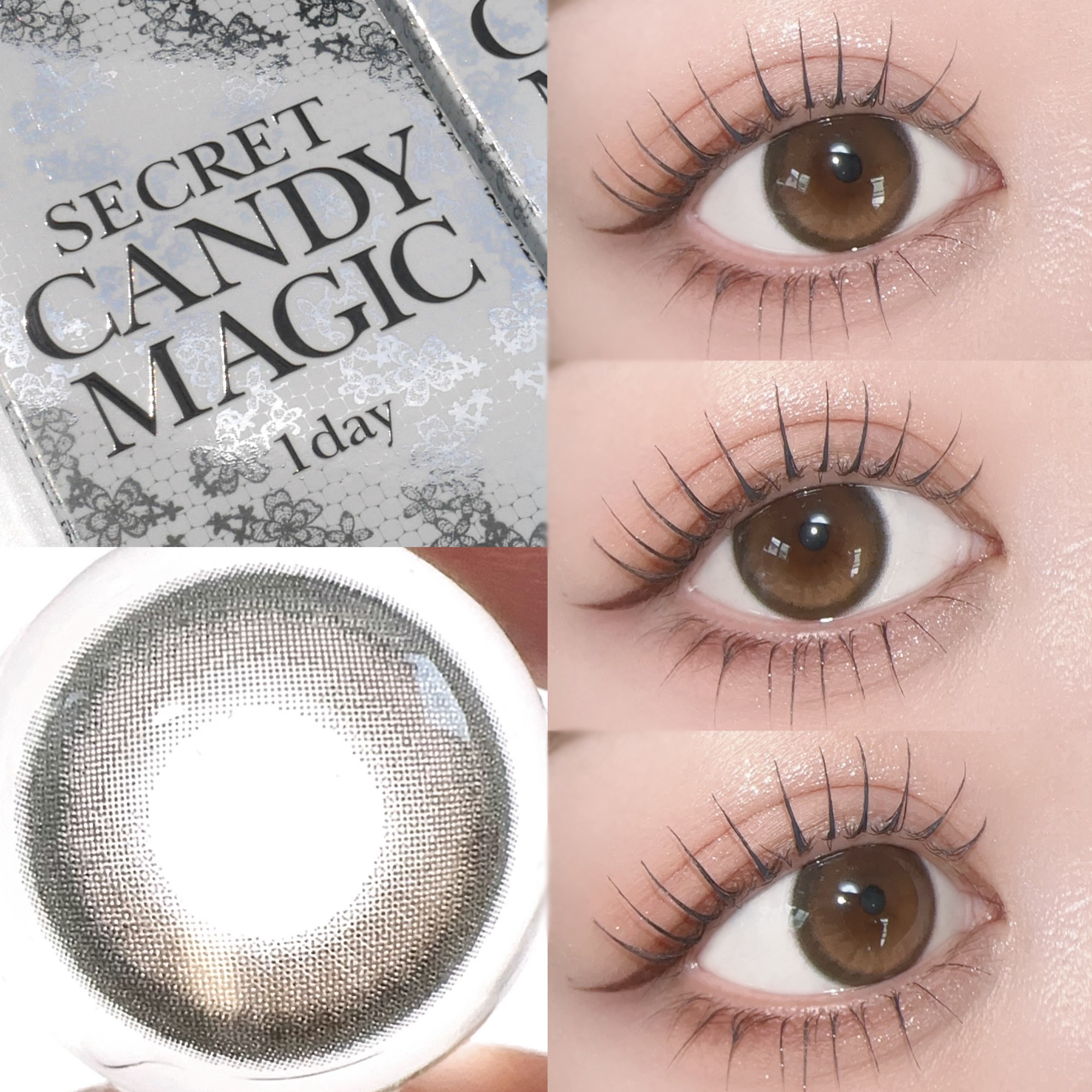 secretcandymagic 1day(シークレットキャンディーマジック） プルモグレー/secret candymagic/ワンデー（１DAY）カラコンを使ったクチコミ（3枚目）