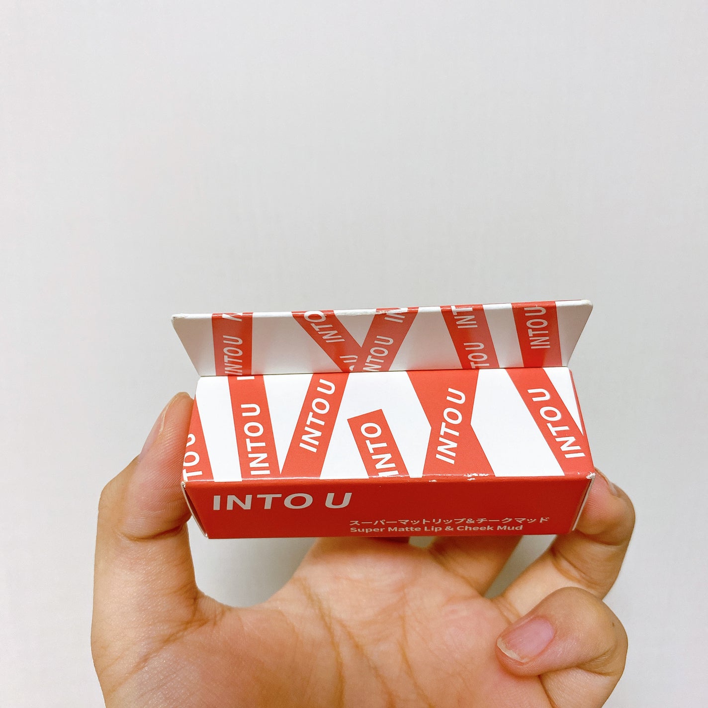 スーパーマットリップ&チークマッド/INTO U/口紅を使ったクチコミ(4枚目)
