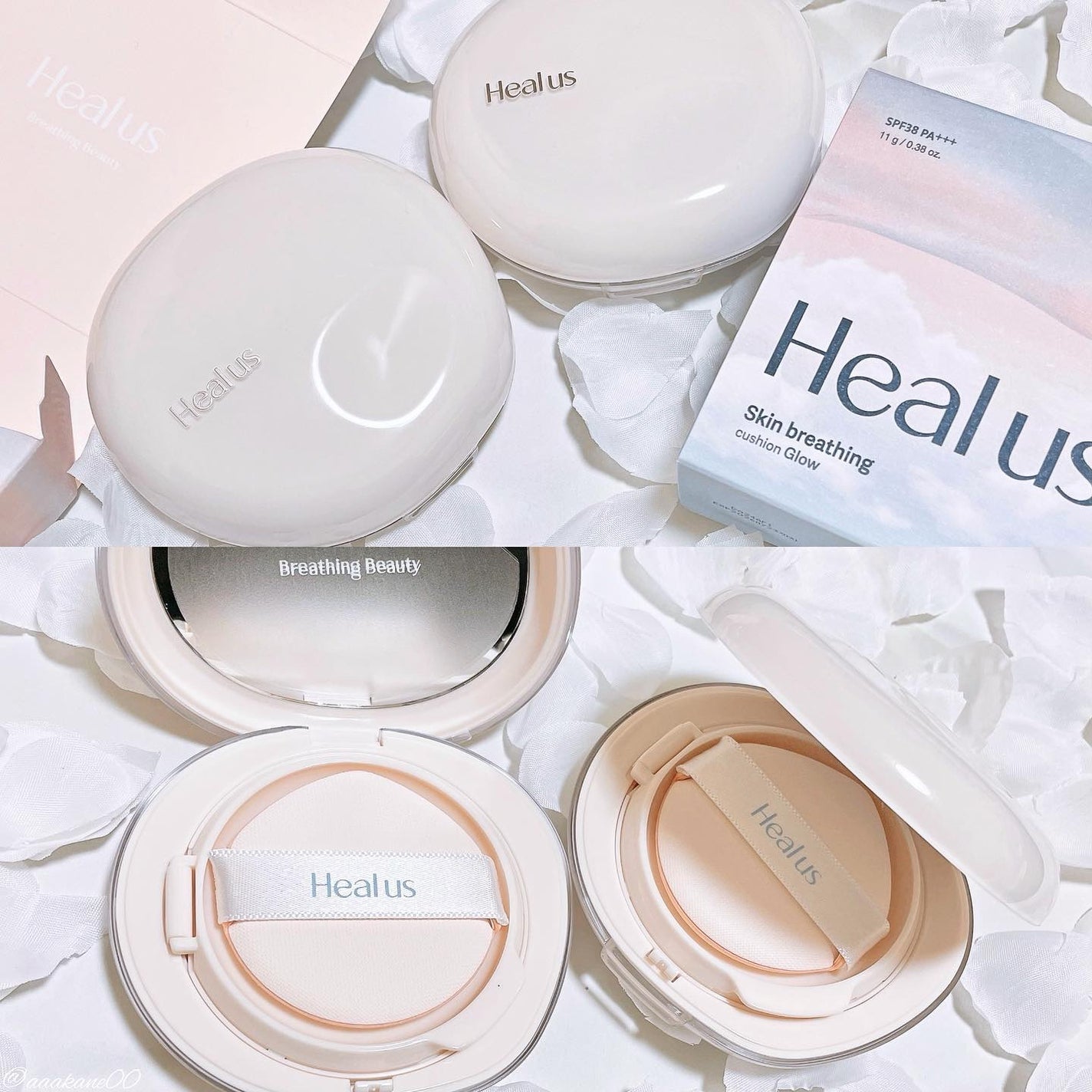 ブリージンググロークッション/Healus/クッションファンデーションを使ったクチコミ(2枚目)